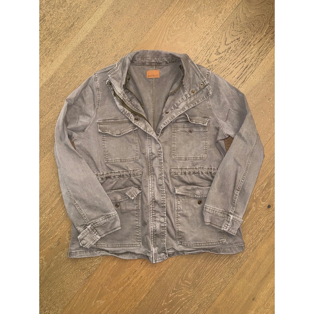 Judy Blue Taupe Grey Utility Field Jacket JB751 Stretch Cotton‎ Womens 1XL